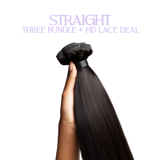 Raw Straight (Three Bundle + HD Lace Deal)