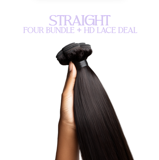 Raw Straight (Four Bundle + HD Lace Deal)