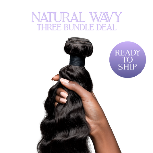 Ready To Ship - Raw Natural Wavy (Three Bundle Deal)