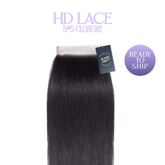 Ready To Ship 5x5 Raw HD Lace Closure (Natural Wavy Only)
